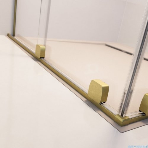 Radaway Furo Brushed Gold kabina Walk-in 100x200cm lewa szczotkowane złoto 10106538-99-01L/10110494-01-01