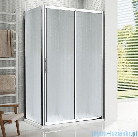 Novellini Drzwi prysznicowe przesuwne LUNES 2P 156 cm szkło przejrzyste profil srebrny LUNES2P156-1B
