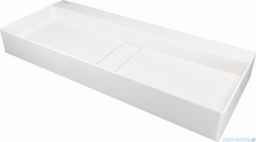 Deante Blur Umywalka granitowa nablatowa z maskownicą 80x40x12 alabaster CQB_AU8S