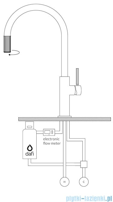 Omnires Switch bateria kuchenna z zestawem filtrującym miedź antyczna szczotkowana SW9057-FD1ORB