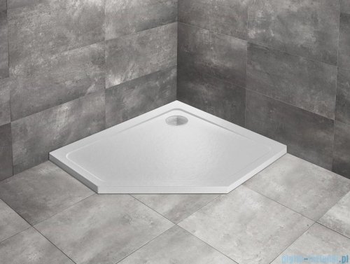 Radaway Doros Pt E Stone brodzik pięciokątny 100x80x5cm prawy biały SDRPT1080-01-04SR