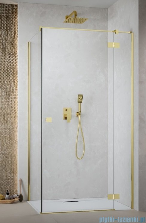 Radaway Essenza 8 Gold Kdj kabina 90x110cm prawa złoty połysk/szkło przejrzyste 10480612-01-01R/10470237-09-01R/10113110-01-01