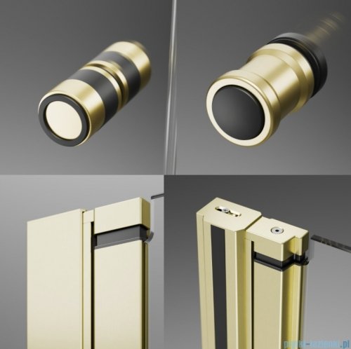 Radaway Nes 6 Kdj B Brushed Light Gold kabina 100x75cm prawa szczotkowane jasne złoto 10025100-98-01R/10039075-01-01