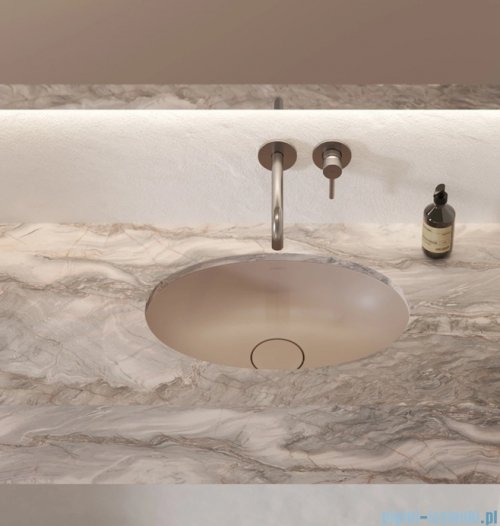 Omnires Shell M+ umywalka podblatowa 48x31 cm dune beige mat SHELL480UPDB