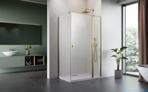 Radaway Nes Kdj II Brushed Gold kabina 80x75cm prawa szczotkowane złoto 10032080-99-01R/10039075-01-01