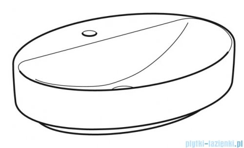Geberit VariForm Umywalka owalna z półką bez przelewu 60x45cm 500.773.01.2