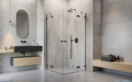 Radaway Essenza Pro Brushed GunMetal Kdd kabina 90x80cm szczotkowany grafit 10096090-92-01L/10096080-92-01R