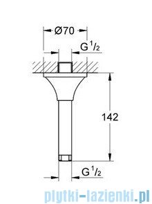 Grohe Rainshower® Grandera™ przepust stropowy chrom 27978000