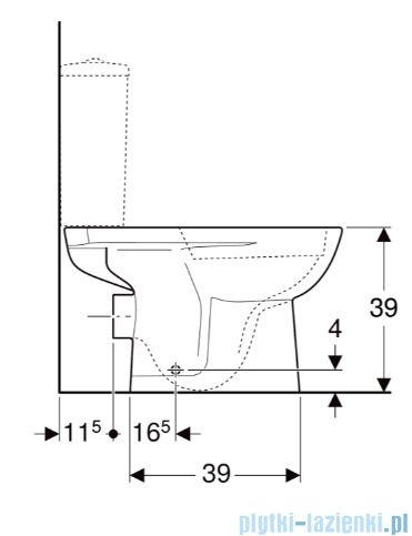 Geberit Selnova Miska stojąca lejowa Rimfree 500283015