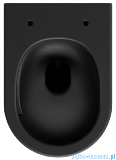 Besco Laax Matt Black miska WC wisząca + deska wolnoopadająca Laax Black czarny matt #ZLA-C-DLC