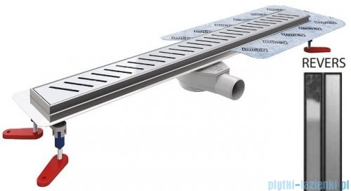 Wiper New Premium Revers Odpływ liniowy z kołnierzem 60 cm syfon drop 35 poler 500.0253.01.060