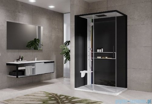 Novellini Glax 2 2.0 kabina z hydromasażem hydro plus 120x90 lewa biała G222P299ST1L-1UH