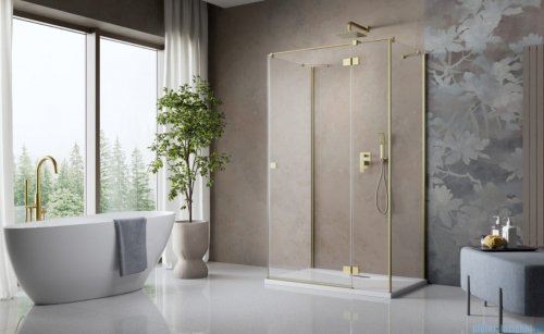 Radaway Essenza Brushed Gold Kdj+S kabina 100x120x100cm prawa szczotkowane złoto 1384052-01-01/1385024-99-01R/1384052-01-01