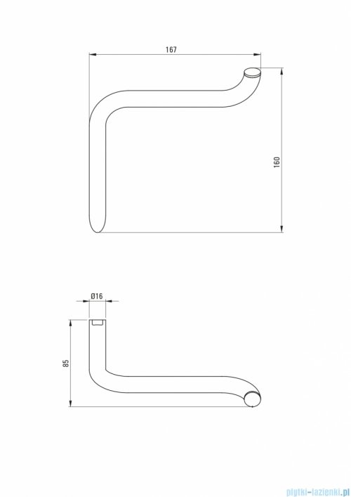 Deante SILIA Uchwyt na papier toaletowy ścienny nero ADI_N211
