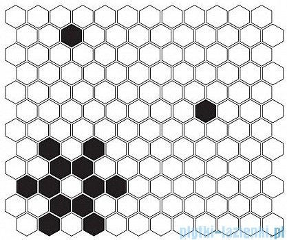 Dunin Mini Hexagon B&amp;W Snow płytka ścienna 26x30cm