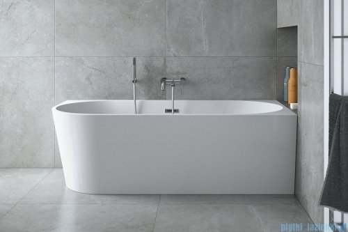 Besco Zoya 170x80cm wanna asymetryczna z obudową prawa + syfon #WAS-170-ZP