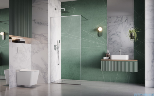 Radaway Modo F II chrom kabina Walk-in 50x201cm szkło przejrzyste 10409054-01-01