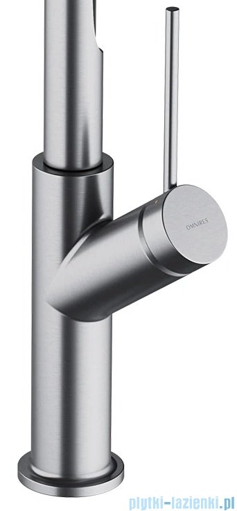 Omnires Vita bateria kuchenna z wyciąganą wylewką nikiel szczotkowany/czarny mat VI6350BLNI