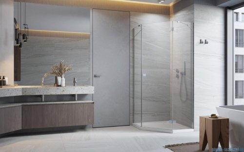 Radaway Essenza 8 Ptj kabina pięciokątna 100x80cm prawa szkło przejrzyste 10490000-01-01R/10490800-01-01