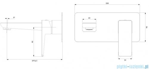Omnires Parma bateria umywalkowa podtynkowa nikiel szczotkowany PM7415IN