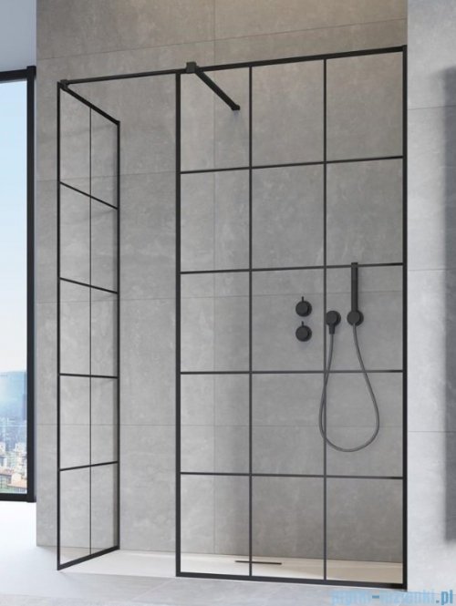 Radaway Modo New Black III kabina Walk-in 65x100x200 Factory industrialny, loft