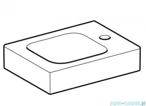 Geberit iCon umywalka wisząca, z półką po prawej stronie 38 x 28 cm Keratect 124736600