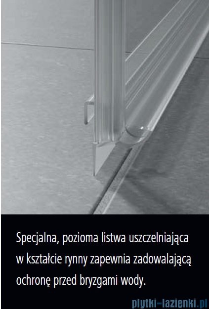 Kermi Nica drzwi przesuwne 2-częściowe z polem stałym prawe 140 cm NIL2R14020VPK