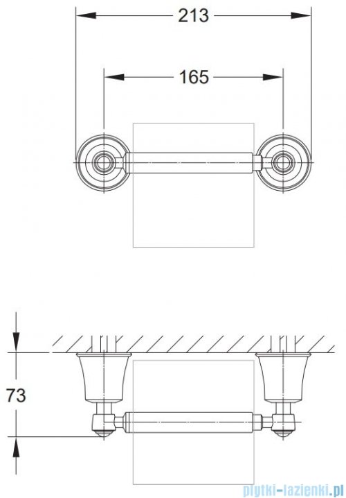 Omnires Art Line uchwyt na papier brąz antyczny AL53510BR