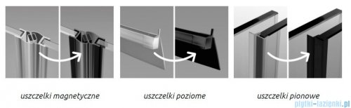 Radaway Essenza Pro Black Dwj drzwi wnękowe 130cm prawe czarny mat/szkło przejrzyste  10099130-54-01R