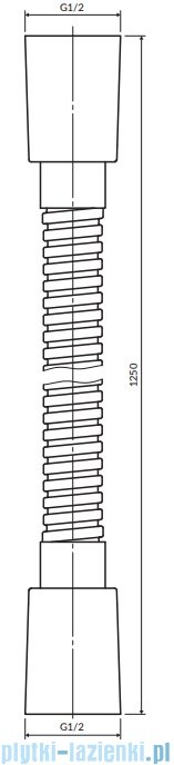 Omnires wąż prysznicowy 125 cm miedź 022-XCP