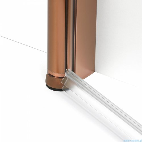 New Trendy New Soleo Copper Brushed 100x110x195 cm kabina wspornik skośny miedź szczotkowana/szkło przejrzyste K-1981