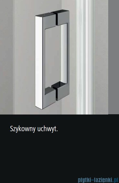 Kermi Osia wejście narożne, jedna połowa, prawa, szkło przezroczyste OsiaClean, profil srebro 90cm OSESR09020VPK