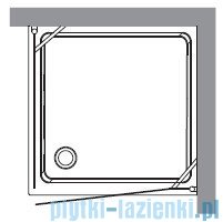 Kerasan Retro Kabina kwadratowa lewa szkło dekoracyjne przejrzyste profile brązowy 90x90 9147N3