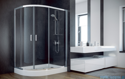 Besco Modern kabina asymetryczna 100x80x190cm przejrzyste MA-108-190-C