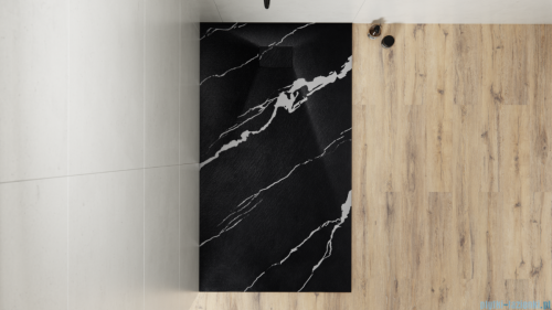 Besco Vexo Marble Black 170x90cm brodzik prostokątny VMB-170-90-P