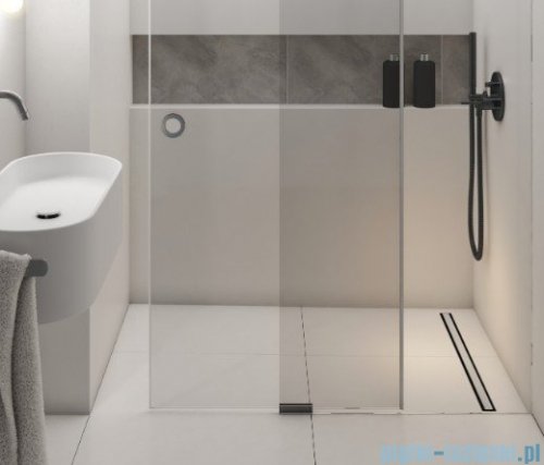 Schedpol Schedline Slight Line Black odpływ liniowy z maskownicą 70x3,5cm SOLBPL-70035