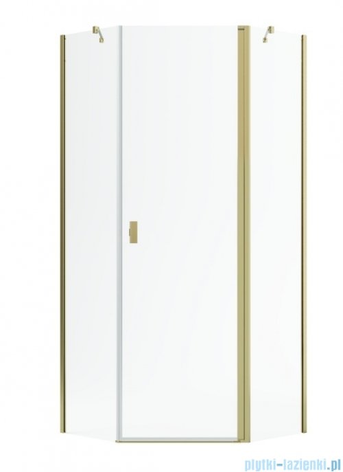 Radaway Nes Gold Ptj kabina pięciokątna 80x80cm prawa złoty połysk 10052000-09-01R/10052500-09-01