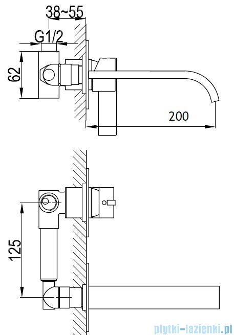 Kohlman Dexame Podtynkowa bateria umywalkowa QW183D