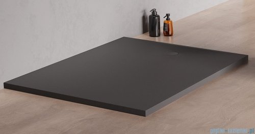 New Trendy Nex Shade brodzik konglomeratowy prostokątny 140x80x3,5 cm antracyt B-0511