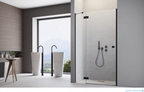 Radaway Essenza 8 Black Dwj drzwi wnękowe 110cm lewe czarny mat/szkło przejrzyste 10480712-01-01L/10460337-54-01L
