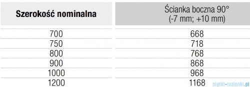 Ronal ANNEA ANT1 Ścianka wolnostojąca Walk-in 90x200 cm z profilem przyściennym srebrny połysk ANT109005007