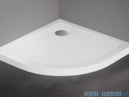 New Trendy Mild Brodzik akrylowy półokrągły 80x80x4,5 cm biały B-0621 