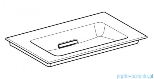 Geberit One CleanDrain Umywalka prostokątna 75x48cm KeraTect 505.003.00.1