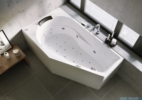 Riho Yukon wanna asymetryczna 160x90cm z hydromasażem Bliss prawa B008009005