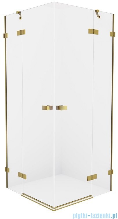 New Trendy Avexa Gold kabina prostokątna 110x100x200 cm przejrzyste EXK-1886
