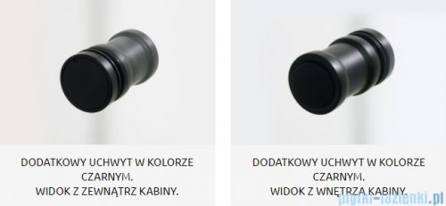 Radaway Nes 8 Black Kdd B kabina 80x90cm czarny mat/szkło przejrzyste 10074080-54-01L/10074090-54-01R