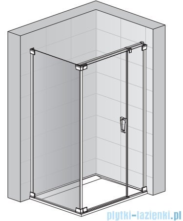 SanSwiss Cadura Black Line ścianka boczna Cat2 100x200cm profile czarny mat CAT21000607