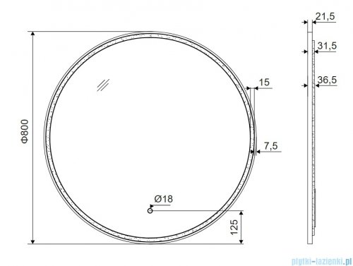 Excellent Corido lustro wiszące LED okrągłe Ø80 cm mata grzewcza złoty połysk  DOEX.CO080.GL