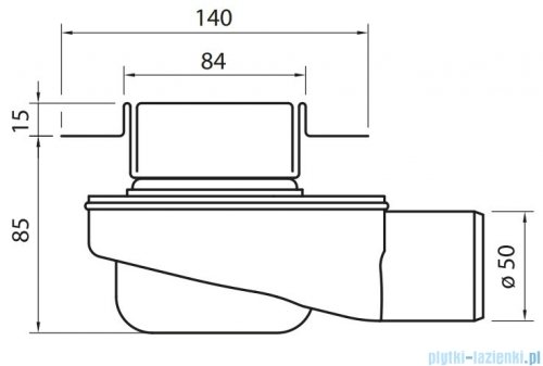 Wiper New Premium Ponente Odpływ liniowy z kołnierzem 70 cm syfon drop 35 mat 500.0102.03.070