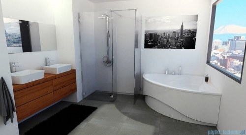 Riho Neo wanna asymetryczna 140x140cm z hydromasażem FLOW lewa B076010005